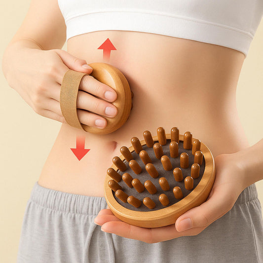 Brosse Massage Anti-Cellulite | Bois Naturel | Éclora