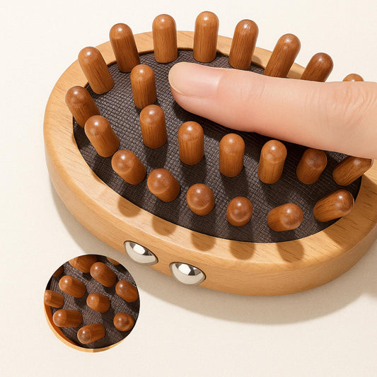 Brosse Massage Anti-Cellulite | Bois Naturel | Éclora